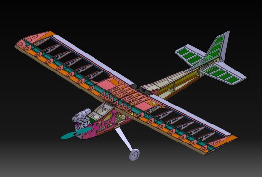 Balsa RC aircraft遥控航模3D数模图纸 STP格式