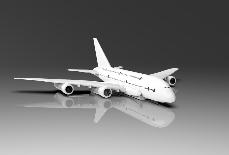 Boeing A380 Airbus 波音A380空客简易模型3D图纸 Solidworks设计