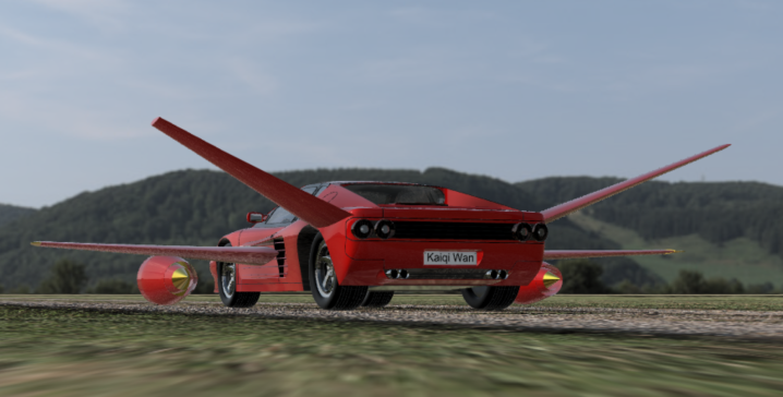 flying race car飞车简易模型3D图纸 STEP格式