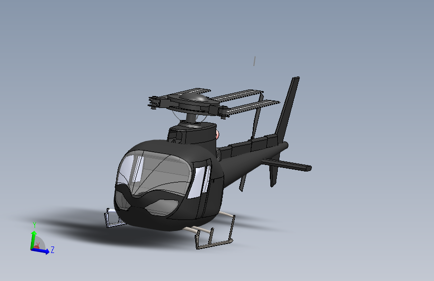 H125 Helicopter直升机玩具模型3D图纸 Solidworks设计
