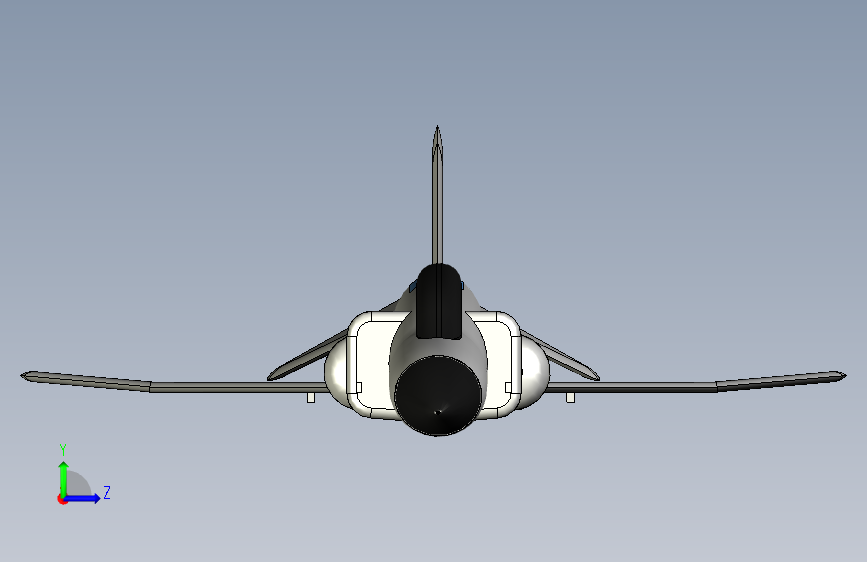McDonnell Douglas F-4战斗机简易模型3D图纸 STEP格式 左侧视图