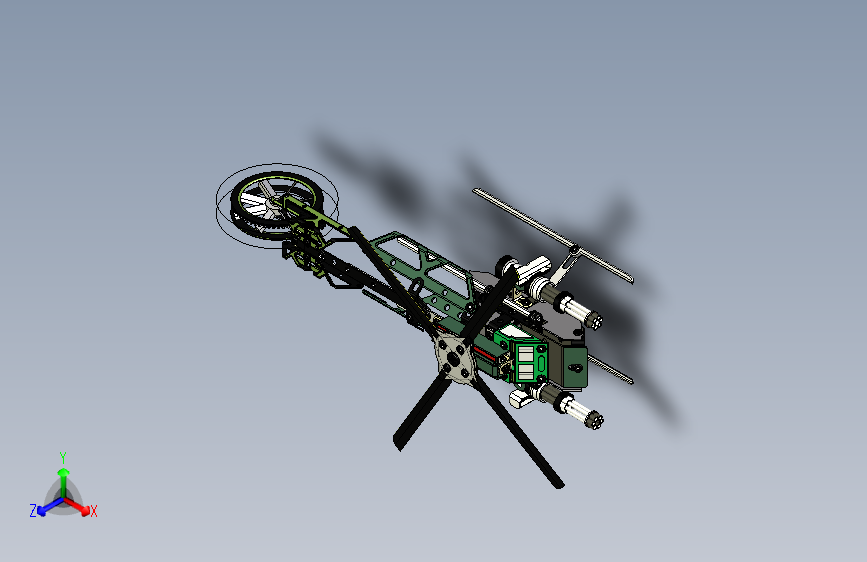 Meccano直升机玩具3D数模图纸 IGES格式