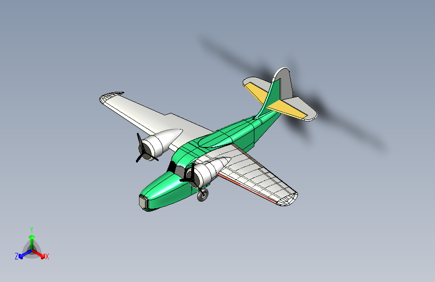 RC GRUMMAN GOOSE遥控航模3D图纸 x_t stp格式