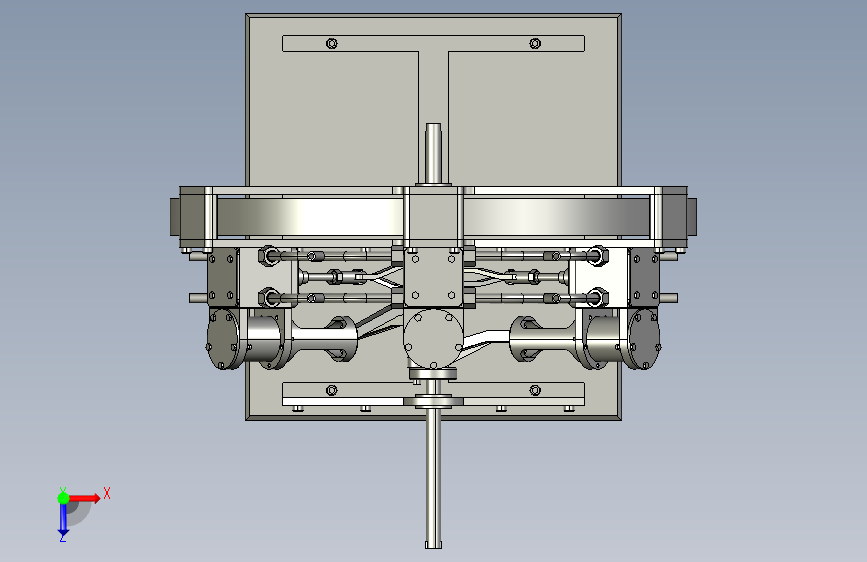 6 cylinder radial engine 6缸径向发动机3D数模图纸 STP格式 俯视图