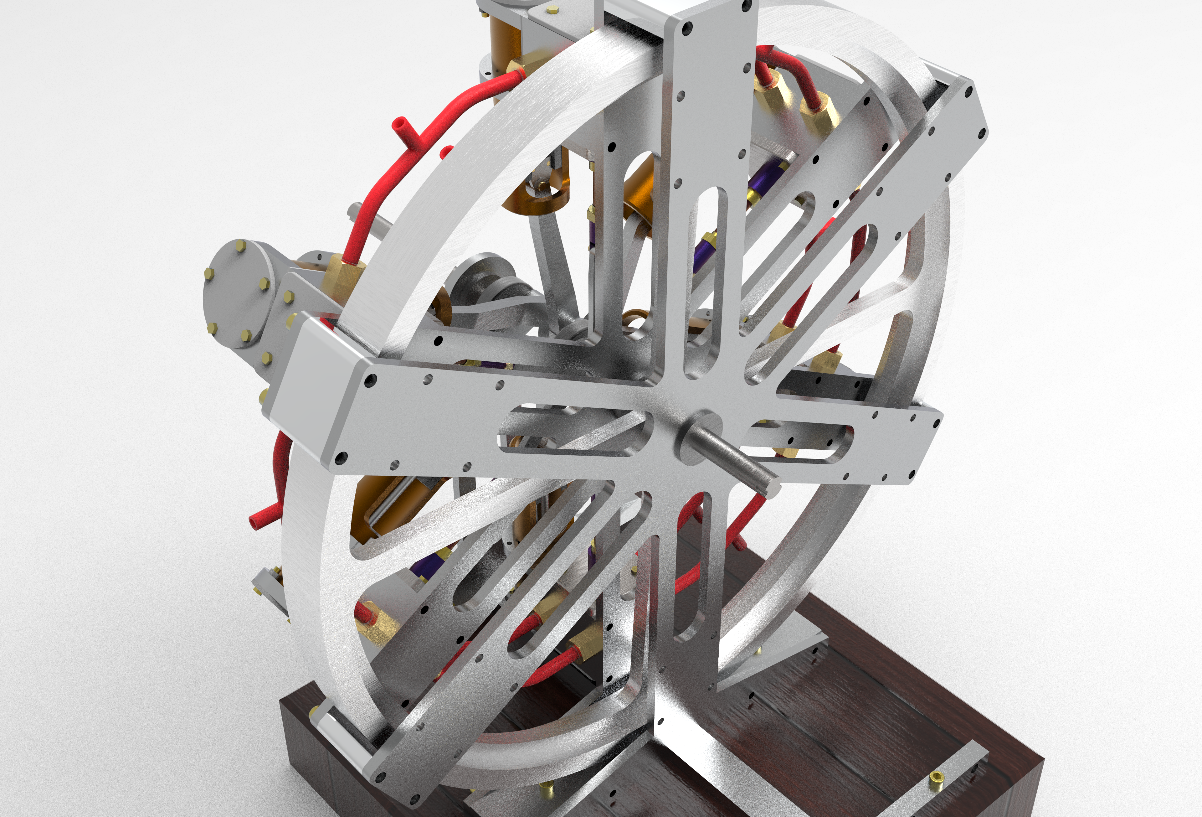 6 cylinder radial engine 6缸径向发动机3D数模图纸 STP格式