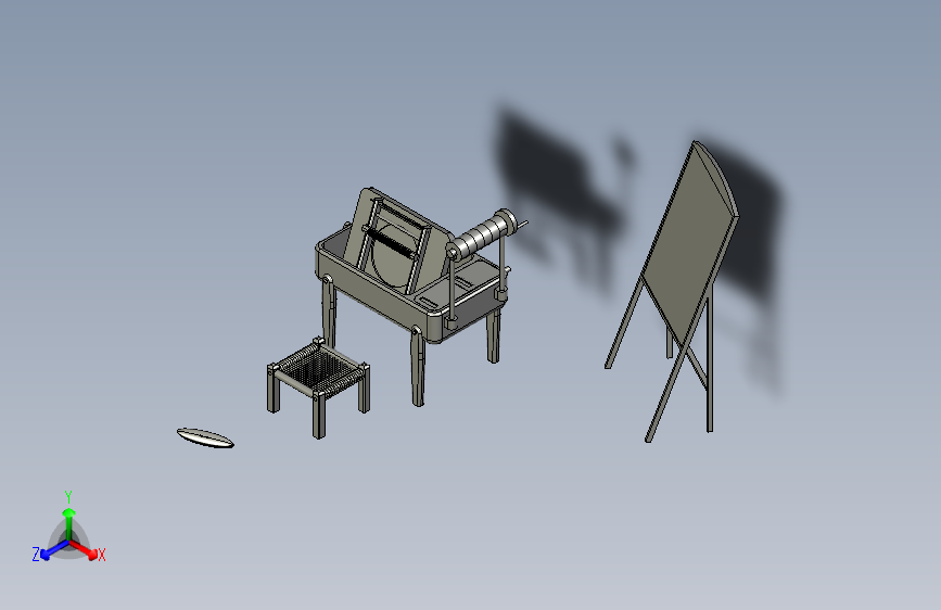 SolidWorks 编制架桌椅组合