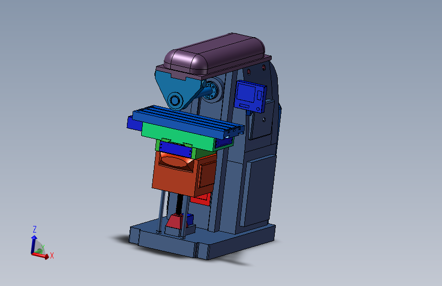 基于X62X64万能铣床设计小型万能铣床论文+solidworks三维图+二维图+视频仿真