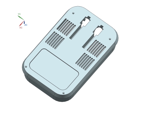 充电器下盖的塑料成型工艺与模具设计-注射模含NX三维及10张CAD图