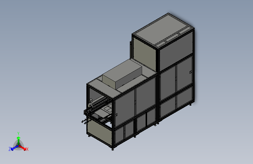 非标设备凹光栅超声波清洗机3D模型图纸 STEP格式