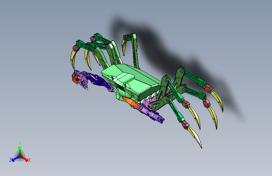 3D打印一体关节可动螃蟹玩具