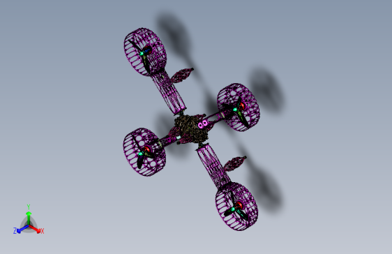 3D打印一体化成型巡检无人机