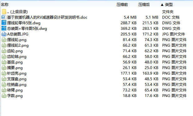 基于救援机器人的RV减速器设计研发含10张CAD图