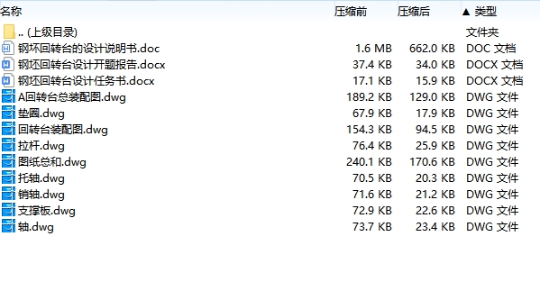 蝶形钢坯回转台设计含开题及8张CAD图