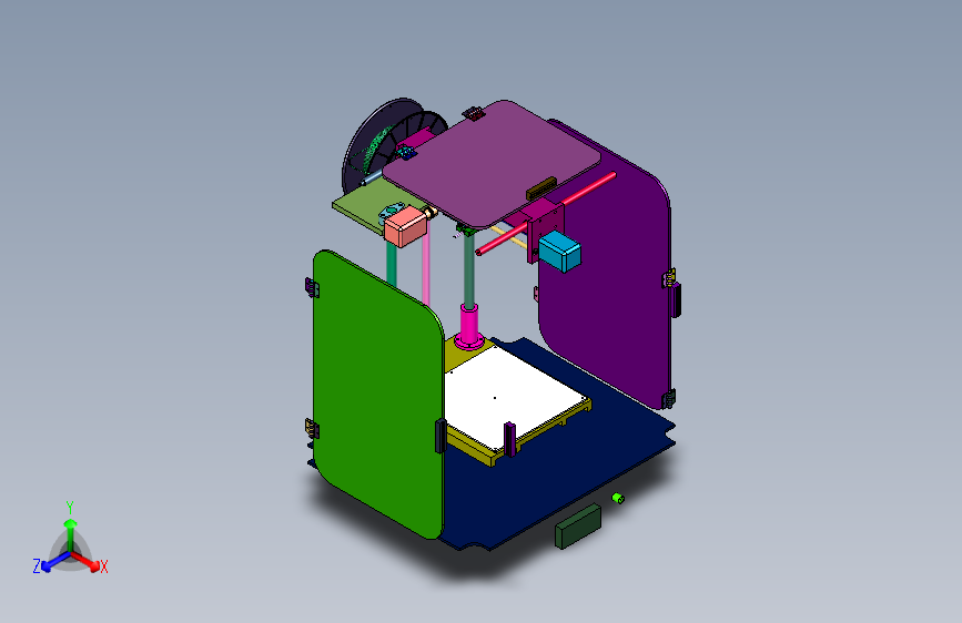 封闭式单喷头3D打印整机