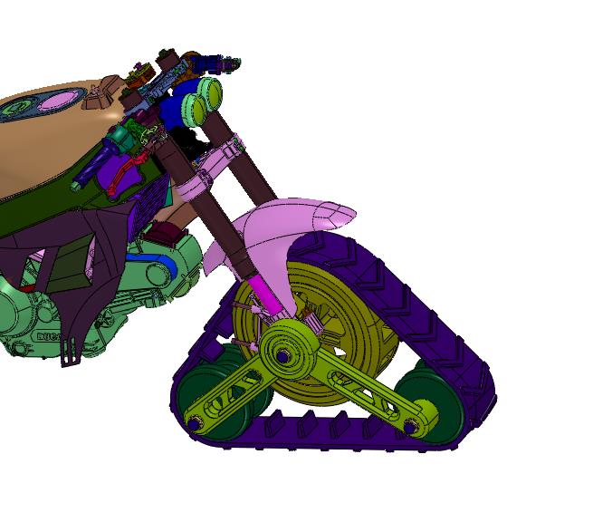 三角汽油越野摩托雪地车