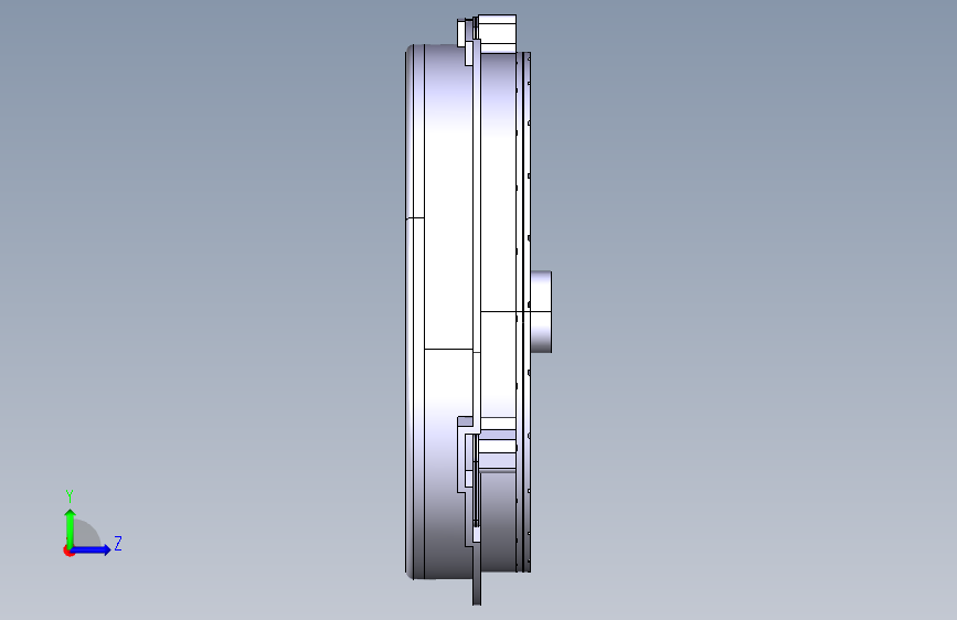 轿车拉式离合器catia 左侧视图