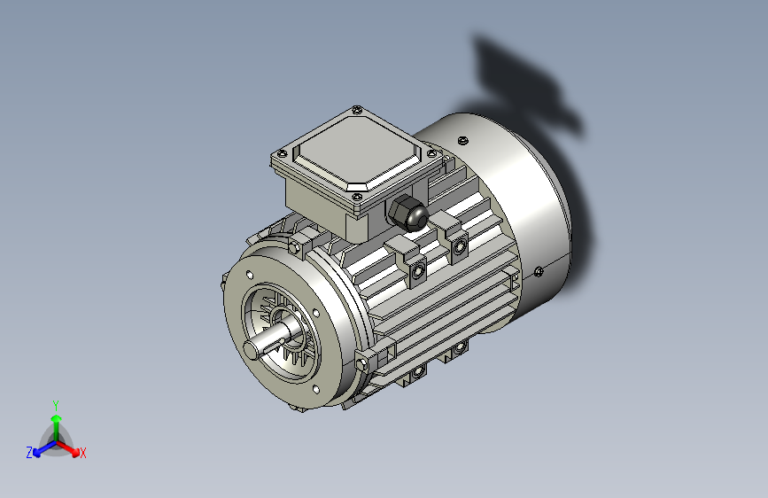 YE3系列电机B14安装(63～132L)[YE2-71-4P-0.37kW-B14]