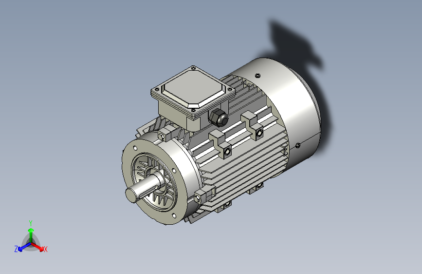 YE3系列电机B14安装(63～132L)[YE2-90L-2P-2.2kW-B14]