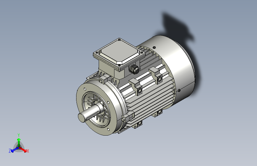 YE3系列电机B14安装(63～132L)[YE2-100-8P-1.1kW-B14]