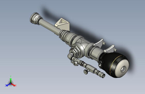 熔炼炉火炬smelting-grfurnace-torch-1834-模型格式为 stp