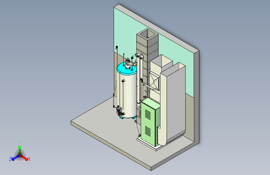 炉热水器布局grfurnace-water-heater-layout-1831-模型格式为 stp sw