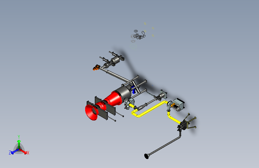 WBG-100 HGM气化炉3D数模图纸 STP格式