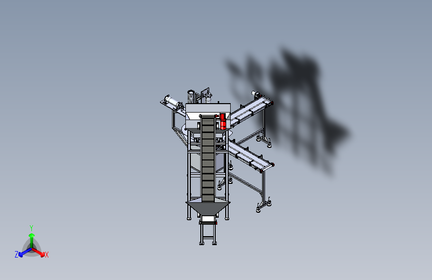 自动称重装罐线3D数模图纸 Solidworks22设计 附IGS