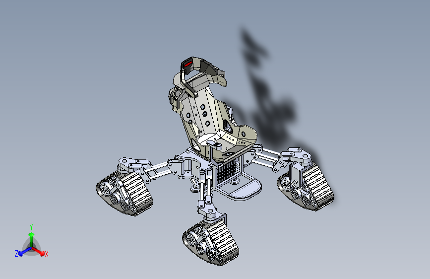 4x4全地形单座履带车模型3D图纸 Solidworks设计 附STEP