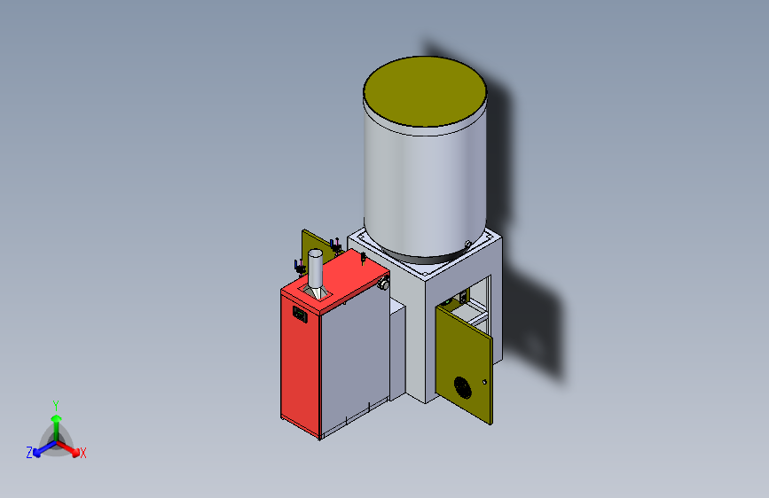 pellet grgrboiler颗粒锅炉3D数模图纸 Solidworks设计 附IGS