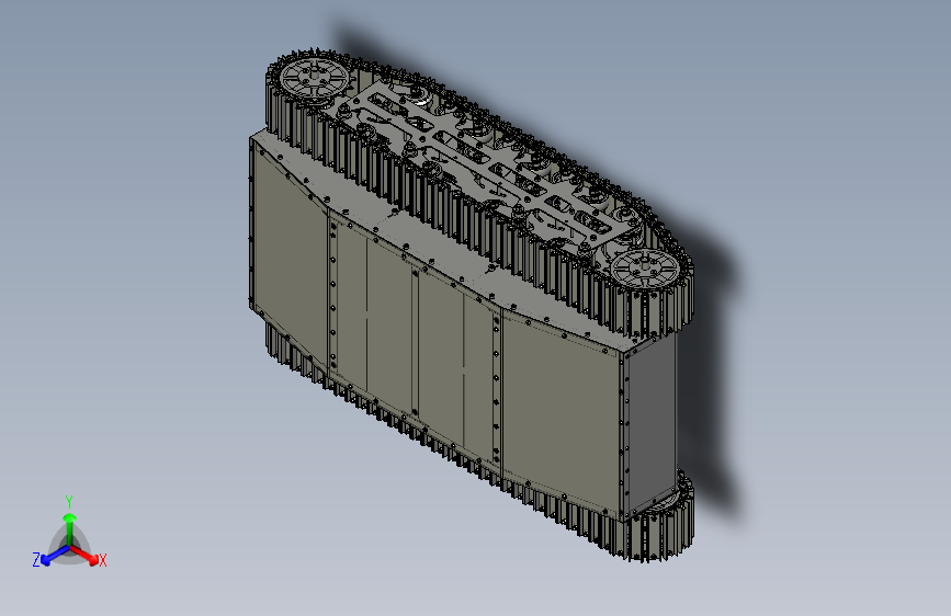 tracked vehicle履带车底盘模型3D图纸 Solidworks设计