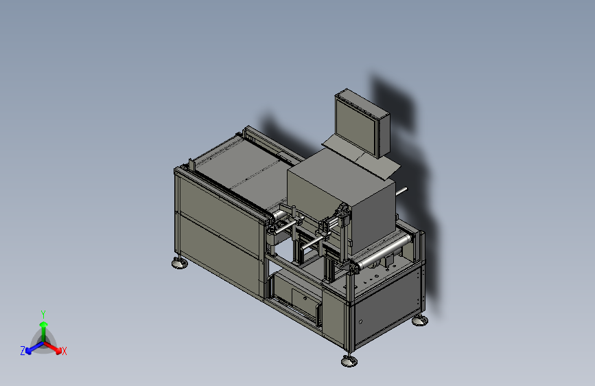 产品称重记录流水线设备3D数模图纸 Solidworks18设计 附STEP