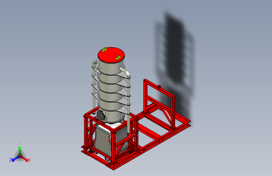 泥浆分离机3D数模图纸 Solidworks设计 附STEP