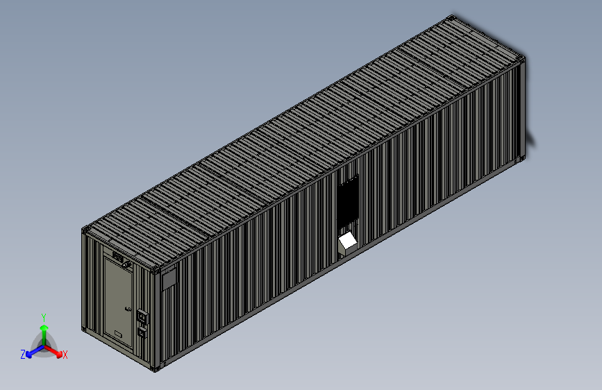 40尺储能集装箱3D数模图纸 Solidworks16设计