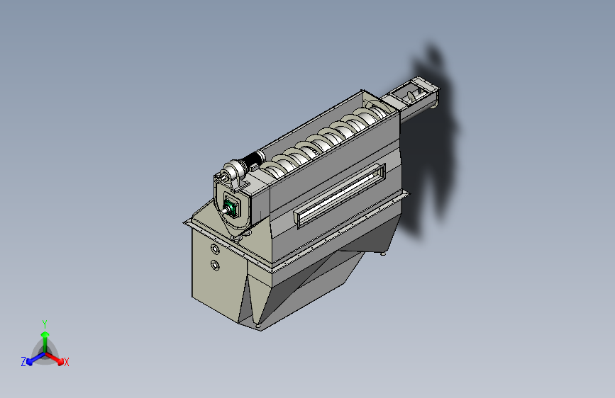 160吨幕帘分离器、沙尘分离器3D模型图纸 Solidworks设计 附STEP IGS