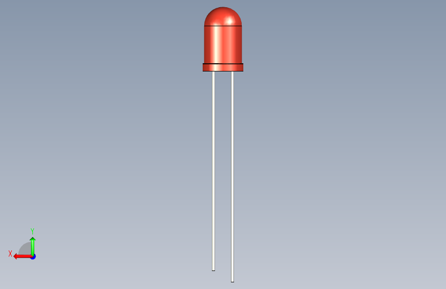 LED 5mm红色组件 背面视图