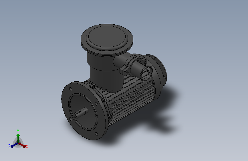 7款YB3- (63M -112M)IMV1型隔爆型电动机-- 608691-60_SOLIDWORKS 2014_模型图纸下载 – 懒石网