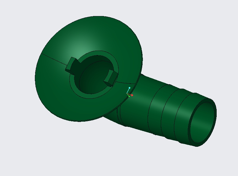 弯管接头注射模具设计-塑料注塑模具1模2腔液压缸滑块侧抽芯含proe三维及22张CAD图带开题报告
