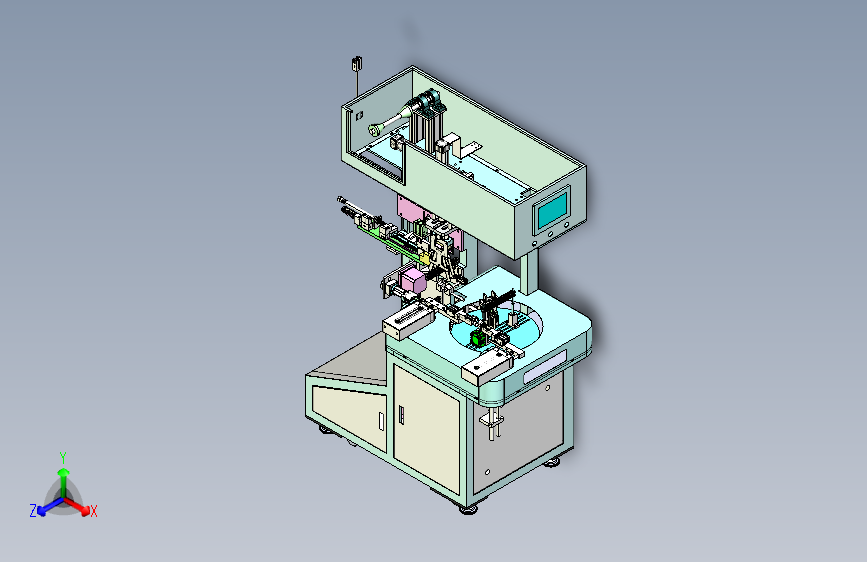 电源线卷线扎线机3D数模图纸 Solidworks21设计 附STEP