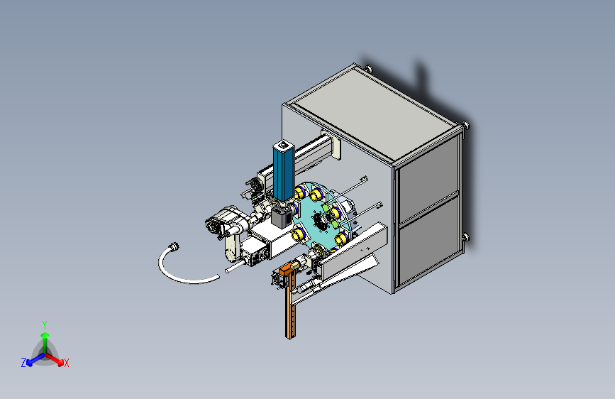 二维码打码扫码测量机台3D数模图纸 Solidworks21设计 附STEP