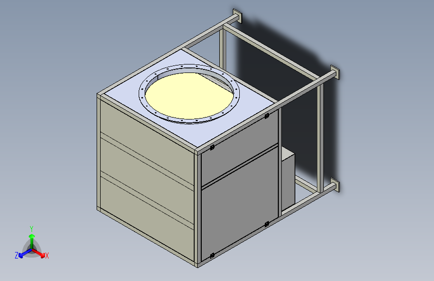 板式过滤设备3D数模图纸 Solidworks14设计
