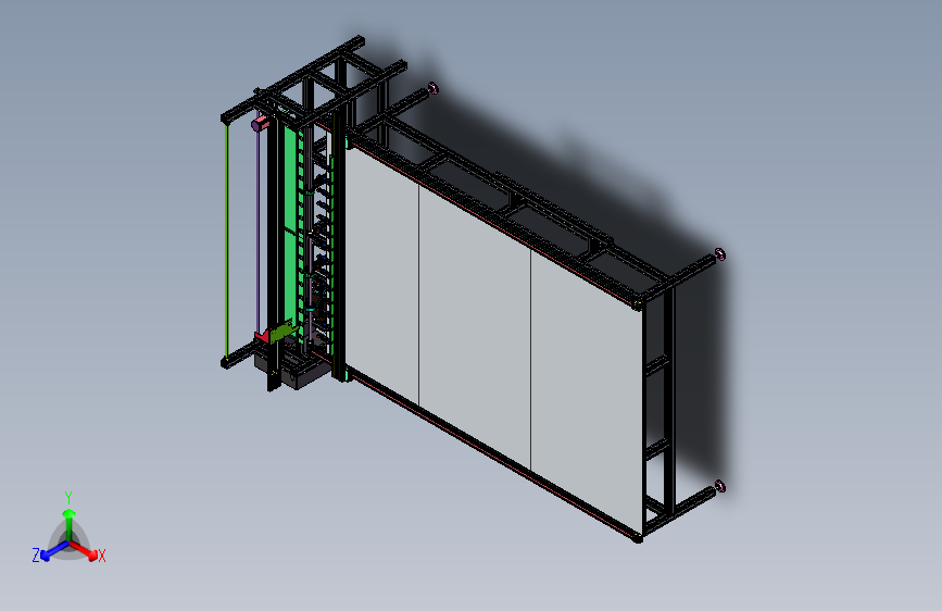 布料拉平裁切机3D数模图纸 Solidworks18设计