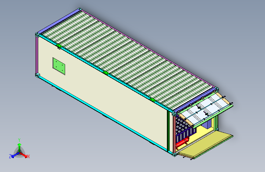 储能集装箱3D数模图纸 Solidworks18设计 附STEP IGS