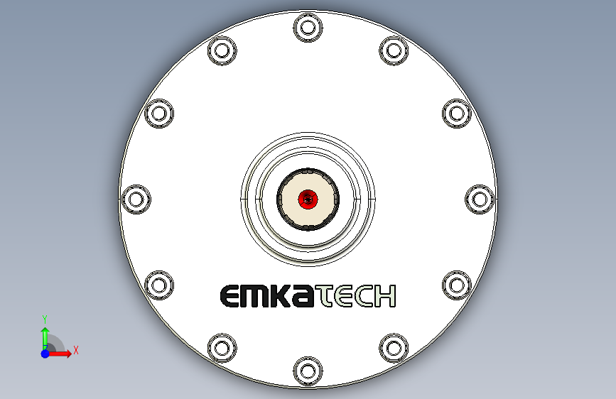 Planetary gear concept行星齿轮传动3D数模图纸 Solidworks设计 正面视图