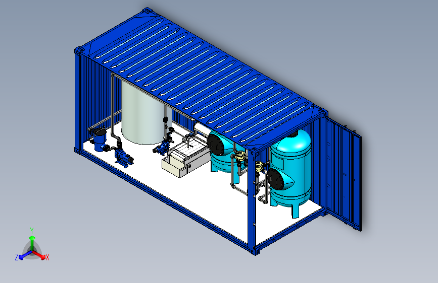 废水处理厂设备waste-water-treatment-plant-模型格式为 stp igs sw