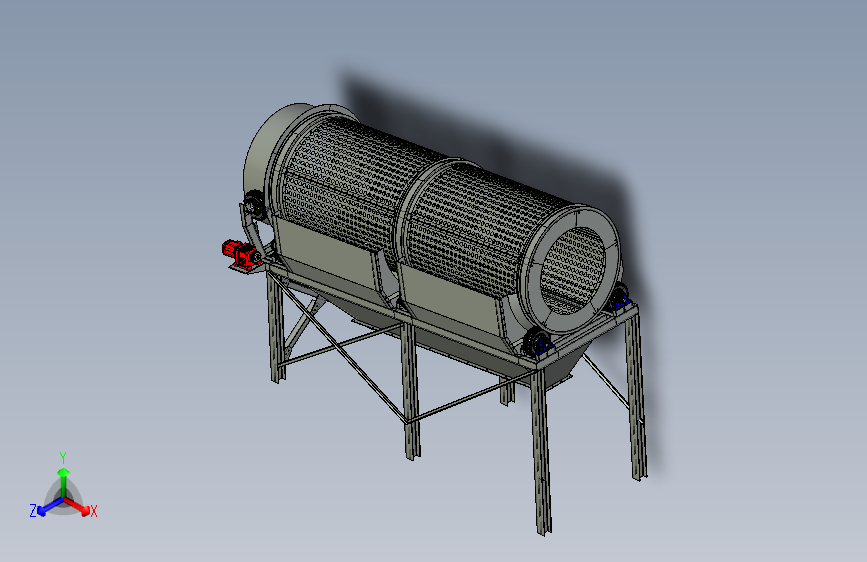 城市固体废弃物分离器tromell-msw-separator-模型格式为 sw stp