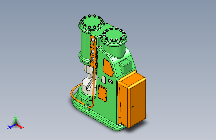 Punch machine МА4132冲床3D数模图纸 Solidworks设计 附STEP