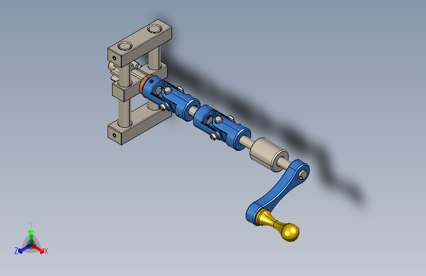 传动轴传动演示机构3D模型图纸 Solidworks设计 附STEP IGS格式