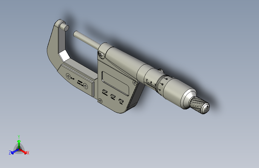 测量设备digital-micrometer-18311-模型格式为 stp sat igs smt f3d