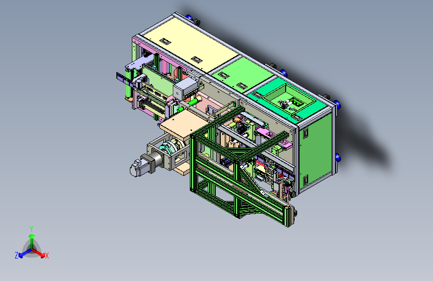 电芯铝塑膜冲坑机3D数模图纸 Solidworks设计