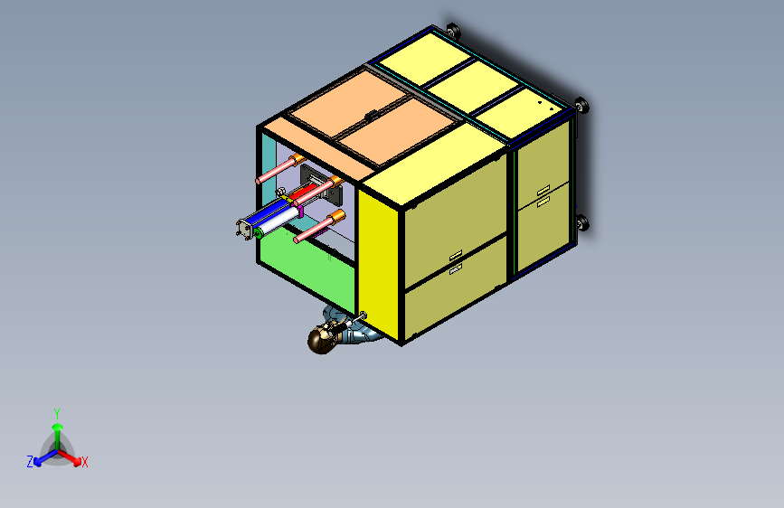 汽车机油滤清气密性测试设备3D数模图纸 Solidworks设计 附STEP